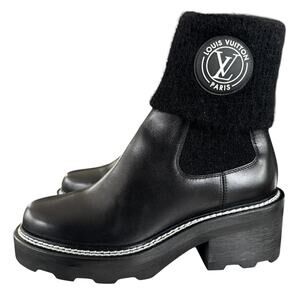 Louis Vuitton LV Beaubourg Ankle Boot Black EU 38 US 7 NWOB‎